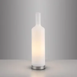 Tischleuchte BOTTLE, weiss, Opalglas glanz, Flasche, Schnurschalter