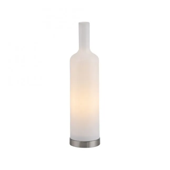 Tischleuchte BOTTLE, weiss, Opalglas glanz, Flasche, Schnurschalter
