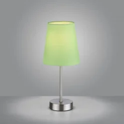 Tischleuchte, grün, 1x E14 LED, Schirm, inkl. Schnurschalter