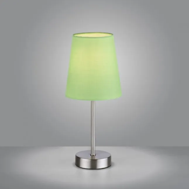Tischleuchte, grün, 1x E14 LED, Schirm, inkl. Schnurschalter