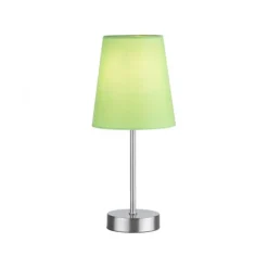 Tischleuchte, grün, 1x E14 LED, Schirm, inkl. Schnurschalter