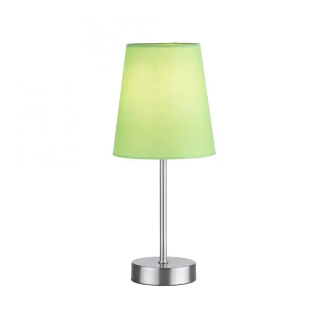 Tischleuchte, grün, 1x E14 LED, Schirm, inkl. Schnurschalter