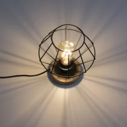 Tischleuchte, Holzdekor, 1xE27 max. 40 W, Innenleuchte, Holzdekor+Metall,