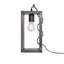 Tischleuchte, Industrial-Stil, Eisenoptik, E27 Fassung, Schnurschalter