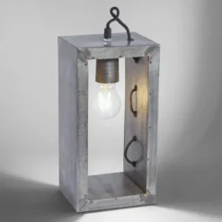 Tischleuchte, Industrial-Stil, Eisenoptik, E27 Fassung, Schnurschalter