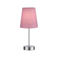 Tischleuchte, rosa, 1x E14 LED, Schirm, inkl. Schnurschalter