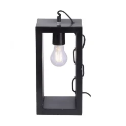 Tischleuchte, schwarz, Metalloptik, E27 Fassung, Industrial Design