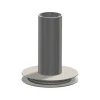 Tischleuchte, silbermatt, Industrial-Design, E27 Leuchtmittel