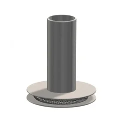 Tischleuchte, silbermatt, Industrial-Design, E27 Leuchtmittel
