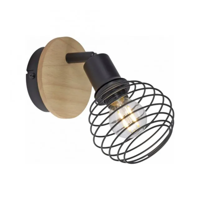 Wand-Deckenleuchte, holz-natur, E14, LED wechselbar, IP20