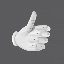 Wandhalterung für Kabelwandleuchten, Hand, weiß,